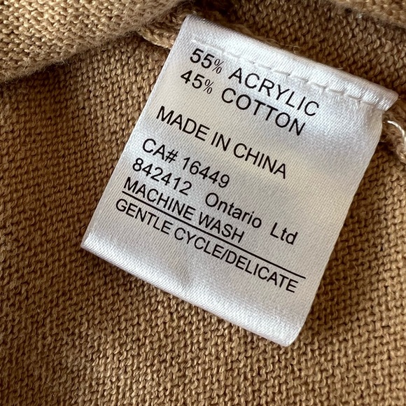 La Madona Women’s Camel Knit Button Up Cardigan - Picture 7 of 7